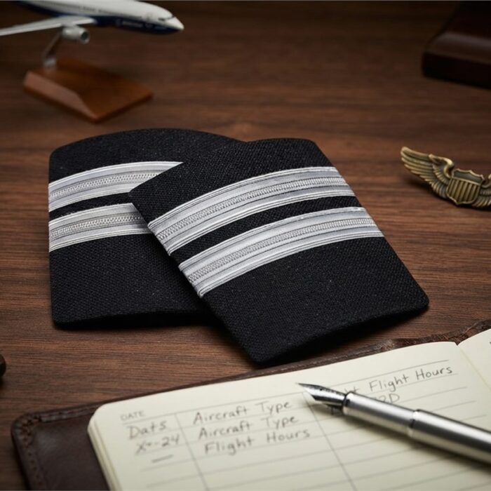 2 Silver Stripes Epaulettes
