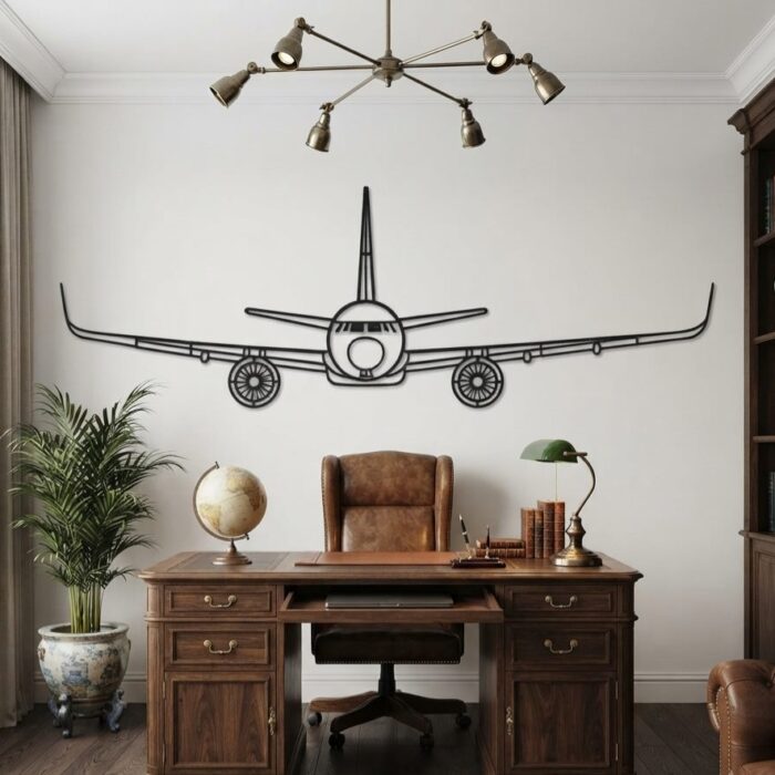 A320 NEO Metal Wall Art Front View
