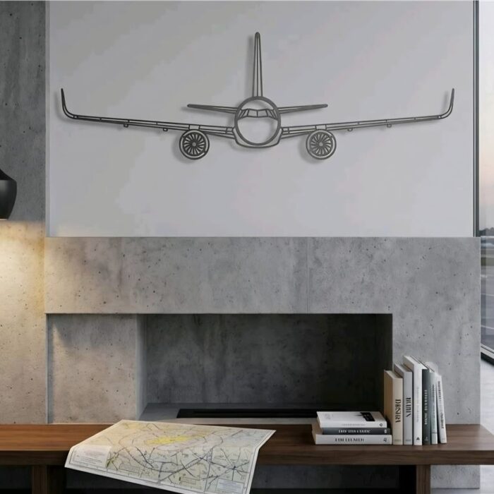 A321 Metal Wall Art Front View
