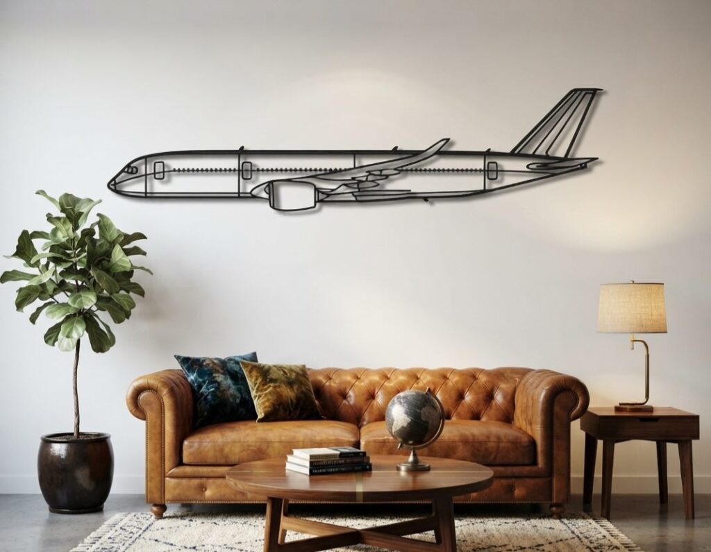 A350 Metal Wall Art Side View