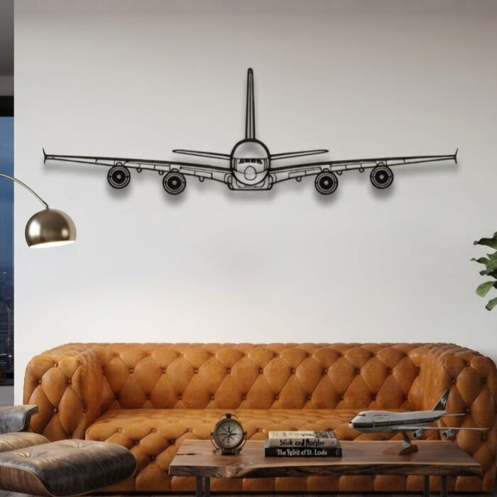 A380 Metal Wall Art Front View