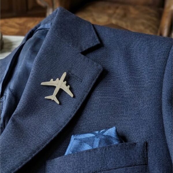 Airplane Silver Brooch