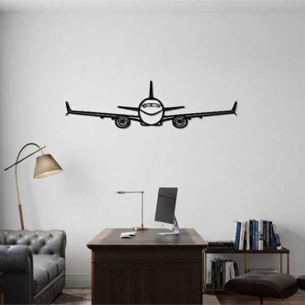 B737 MAX Metal Wall Art Front View