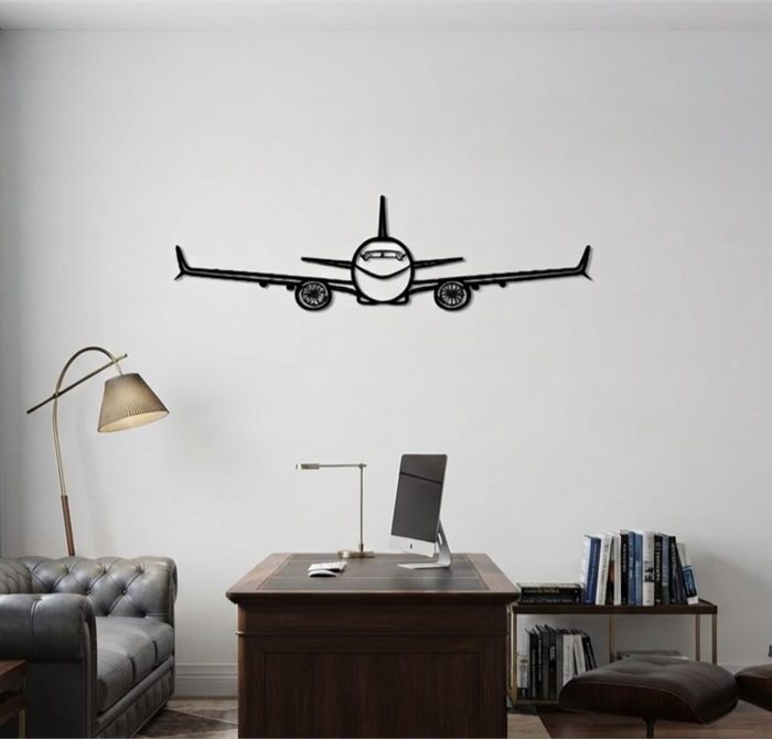 B737 MAX Metal Wall Art Front View