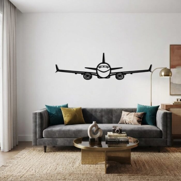 B737MAX Metal Wall Art Front View