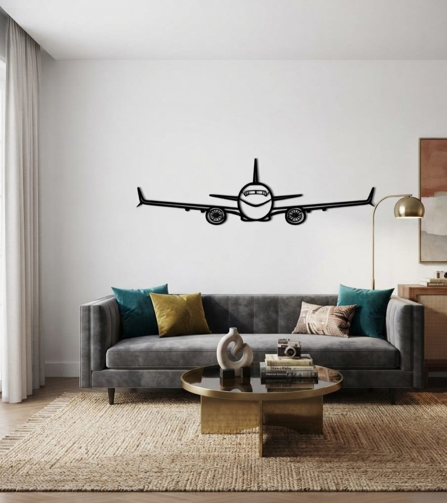 B737MAX Metal Wall Art Front View
