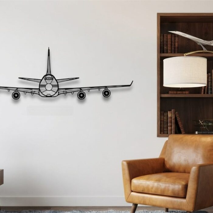 B747 Metal Wall Art Front View