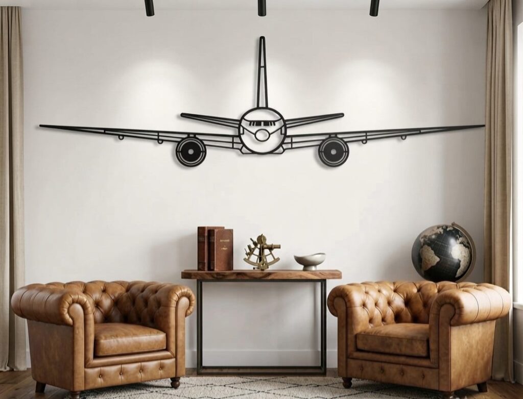 B777 Metal Wall Art Front View