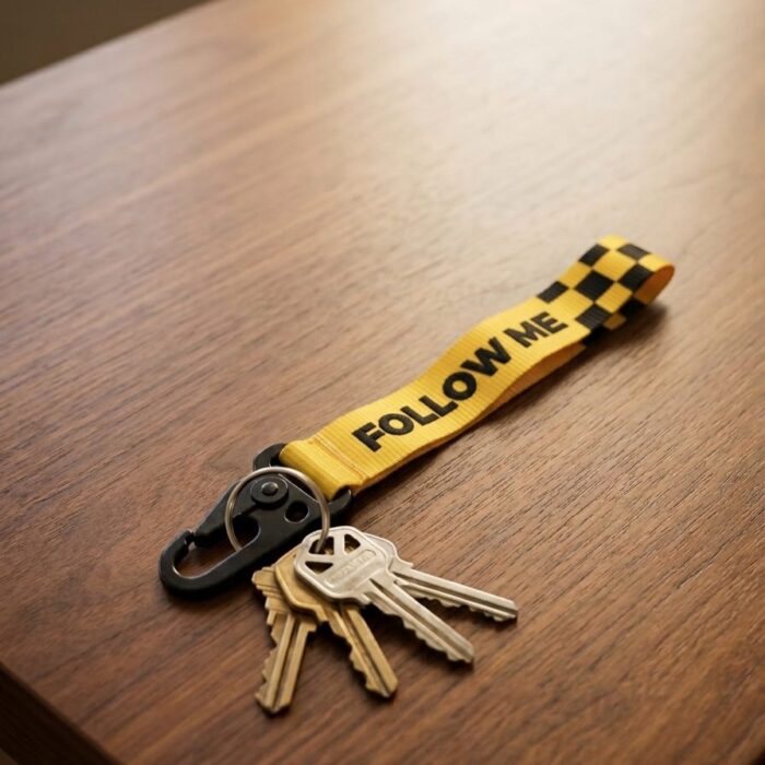 Follow Me Metal Hook Keyring