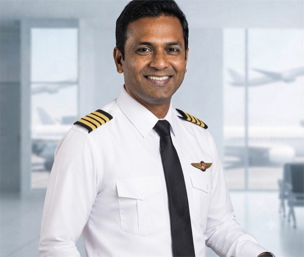 Pilot in uniform