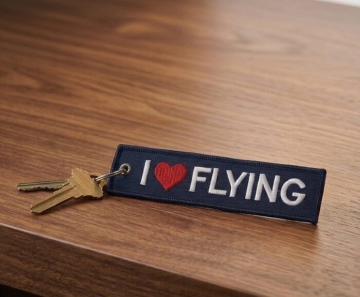 I Love Flying Keyring