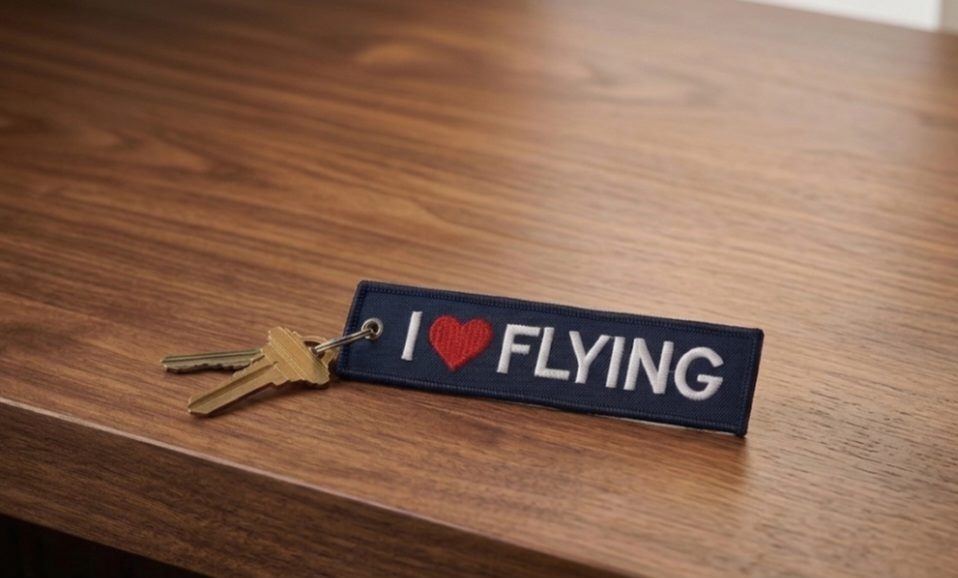 I Love Flying Keyring
