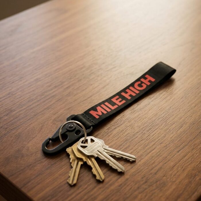 Mile High Metal Hook Keyring