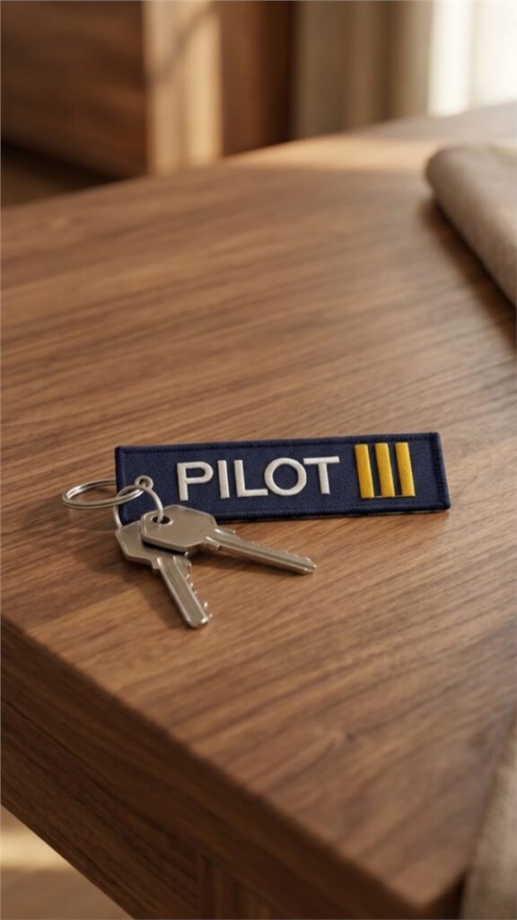 Pilot 3 Stripes Keyring
