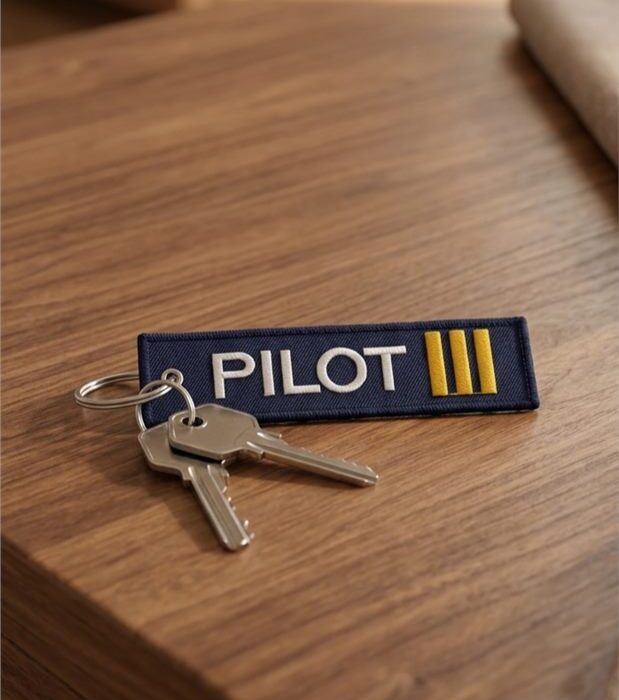 Pilot 3 Stripes Keyring