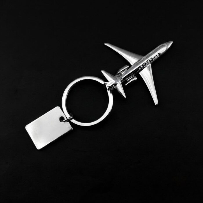 Private Jet Metal Keyring