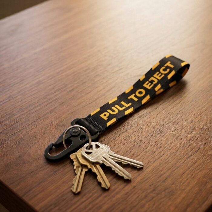 Pull To Eject Metal Hook Keyring