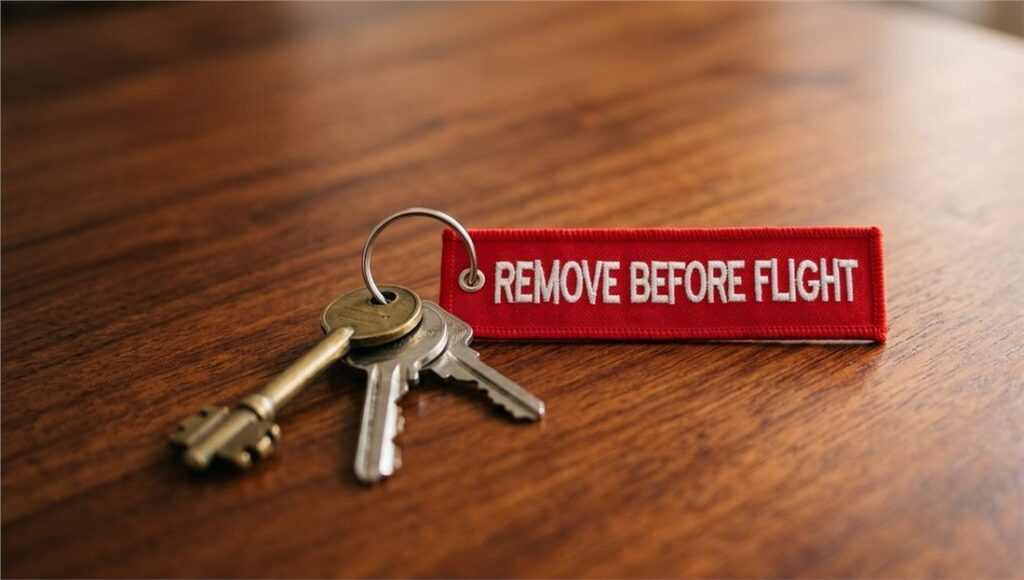 Remove Before Flight Keyring